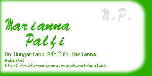 marianna palfi business card